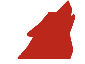 NCSU Red Howling Wolf Clipart