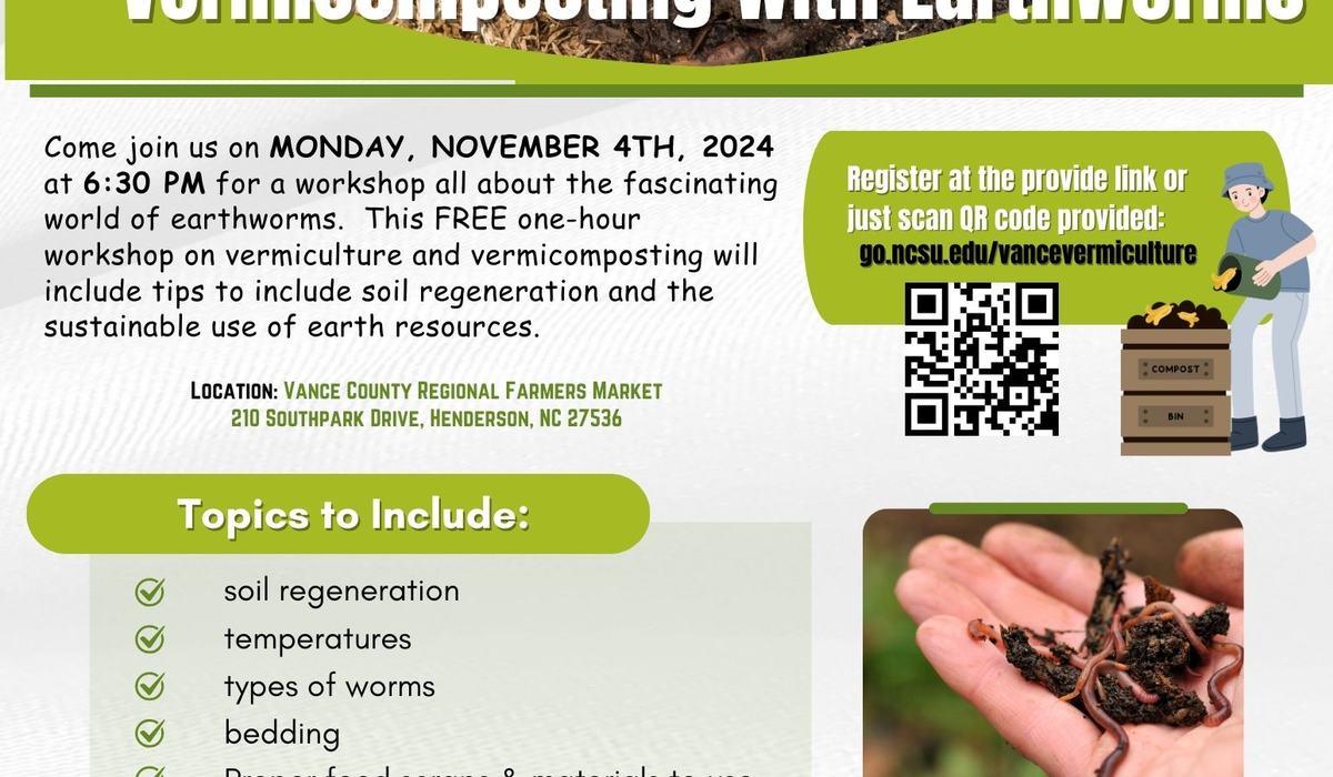 Vermiculture Sign Vermiculture & Vermicomposting With Earthworms - Vance County Center ...