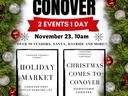 Conover Farmers Market Holiday Market Nov. 23, 2024 at 10am flyer 
