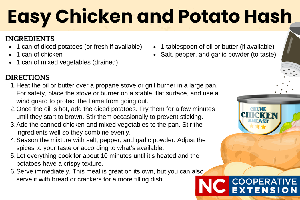 canned chicken and potato hash recipe