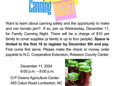 Family Canning Night