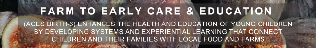 FARM TO EARLY CARE & EDUCATION (AGES BIRTH–6): connects children and families with local food and farms