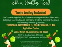 Flyer for the Healthy Holiday Menu Planning Class