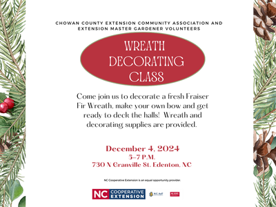 Wreath Decorating Class Flyer