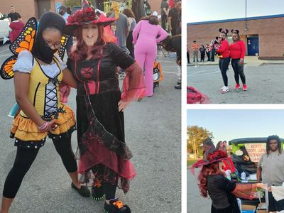 People in Halloween Costumes