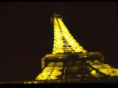 The nightly view of the Effel tower
