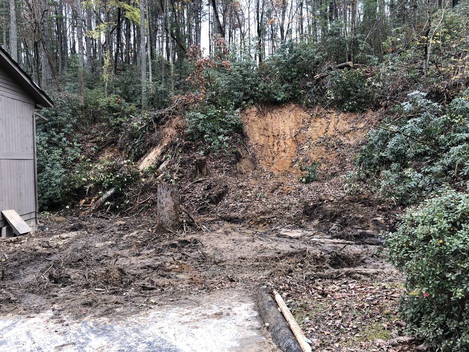 landslide and flooded condo