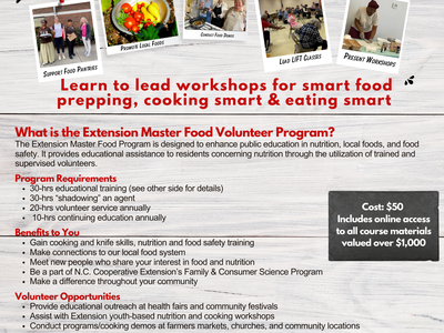 2025 Volunteer Training Course: NC State Extension Master Food Volunteer Program, Feb 11–Jun 3