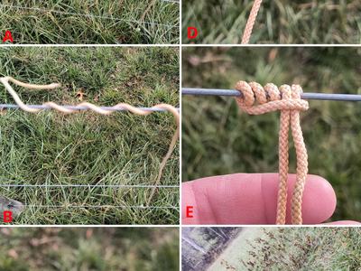 images of steps to tie knots