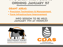 Two dairy farm grants open Jan 1; info session Jan 7 noon ET; areas: Precision tech, Infrastructure