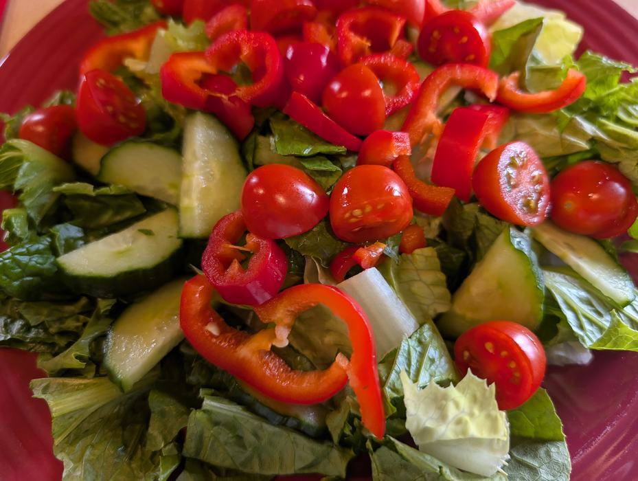 A salad with veggies