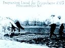 1915 Photograph of Two Young Boys Plowing Field with Horses