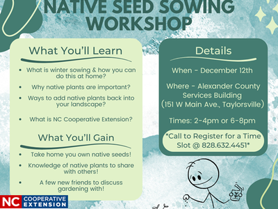 seed sewing workshop flyer