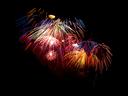 fire works in a black sky