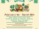 Clay County 4‑H Fruit Plant Sale poster — February 1–March 13