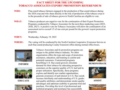 Fact sheet for upcoming tobacco referendum
