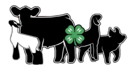 4-H Logo with livestock outlines.