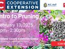 Intro to Pruning workshop Feb 13, 2025 1–2:30pm at Scotland County Extension Center; QR code