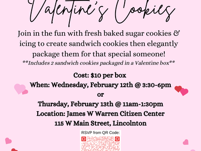 Make & Take Valentine's Cookies Flyer