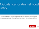 FDA Guidance for Animal Food Industry; NC State Extension logo