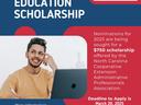 Advertisement for $750 scholarship.