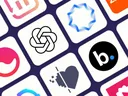 A collage of generative AI tool logos, including ChatGPT, Grammarly and others.