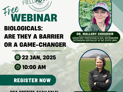 Webinar—Biologicals: Are they a barrier or a game-changer? Jan 22, 2025 10:00 AM; Dr. Mallory Choudoir; Dr. Laura Lindsey