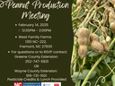 Peanut Production Meeting — Feb 14, 2025, 12:00PM–2:00PM, West Family Farms, Fremont NC