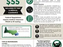 FIT TEST poster: $55 includes fit test & medical clearance, respirator fit testing info.