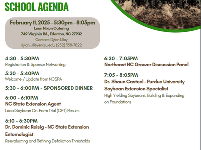 Edenton Soybean School Agenda