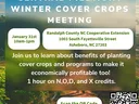Winter Cover Crops Meeting Flyer