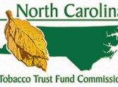 Text "North Carolina" above a state silhouette with a tobacco leaf and text "Tobacco Trust Fund Commission"