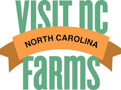 Visit DC Farms logo with "North Carolina" on an orange ribbon