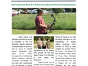 4-H SPOTLIGHT newsletter masthead and photo of a youth holding a compound bow in a field