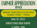 24th Annual Farmer Appreciation Dinner — April 10, 2025, 5:30–8 PM, North Stokes High School