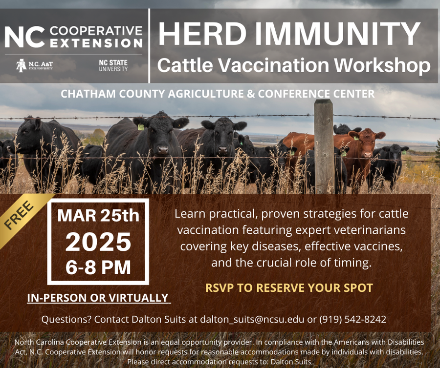 Event flyer with picture of cattle in field behind fence.