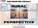 RURAL PERSPECTIVE poster: two people in a telehealth room, NC Cooperative Extension logo