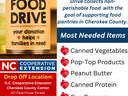 Extension Food Drive Flyer 2025