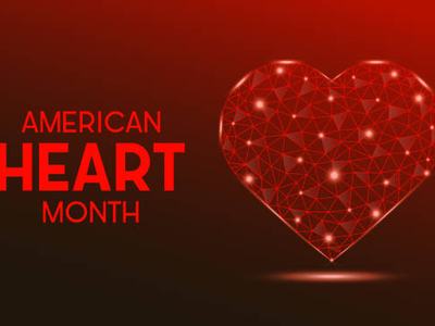 American heart month is observed every year in february. February is american heart month. Vector template for banner, greeting card, poster with background. Vector illustration.
