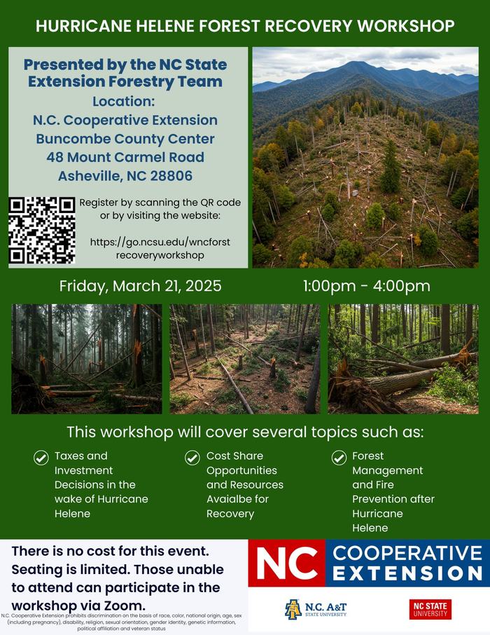Hurricane Helene Forest Recovery Workshop