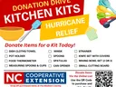 Donation Drive: Kitchen Kits for Hurricane Relief — checklist and NC Cooperative Extension
