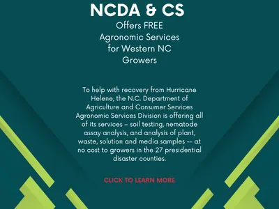 Announcement for NCDA&CS Free Agronomic Services for WNC Growers