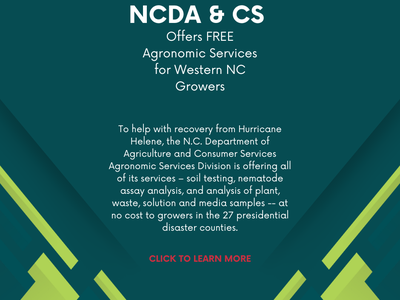 Announcement for NCDA&CS Free Agronomic Services for WNC Growers