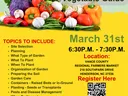 Planting: A Spring Vegetable Guide — March 31, 6:30–7:30 PM, Vance County Farmers Market