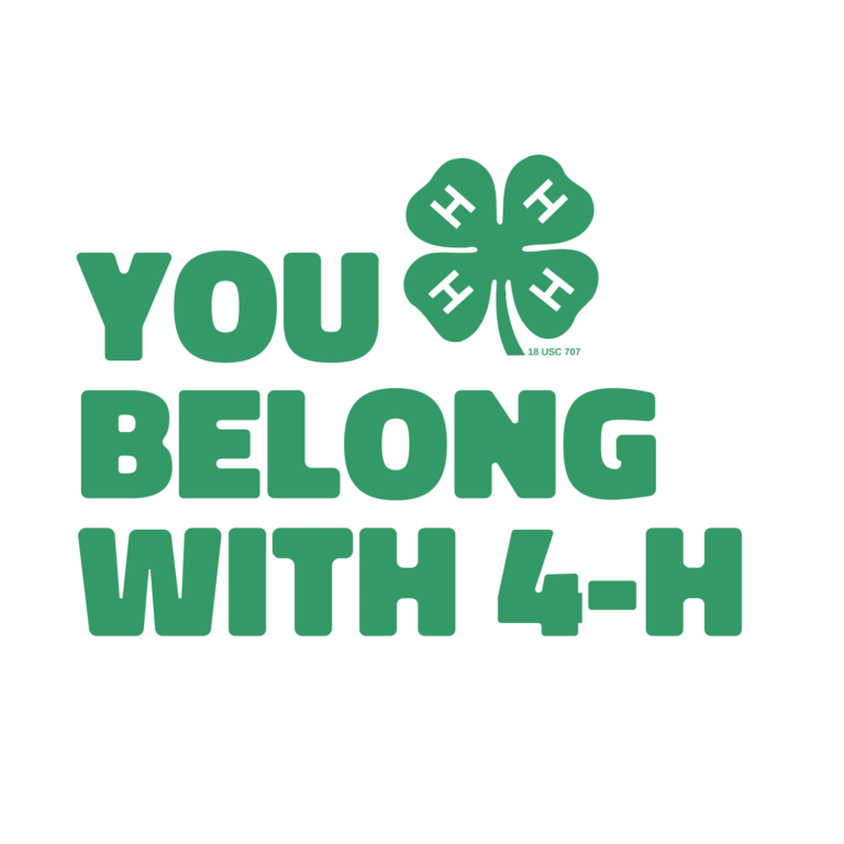 image that says you belong with 4-H 