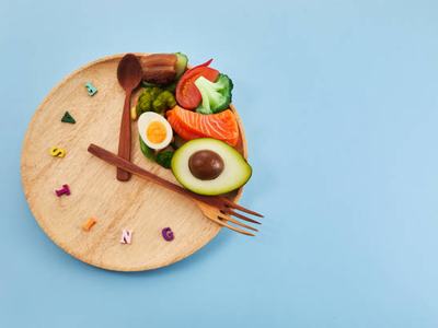 Intermittent fasting. Healthy breakfast, diet food concept. Organic meal.