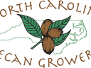 North Carolina Pecan Growers — outline of North Carolina with a pecan branch and three nuts
