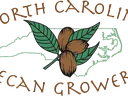North Carolina Pecan Growers — outline of North Carolina with a pecan branch and three nuts