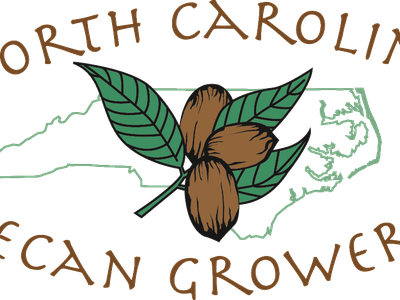 North Carolina Pecan Growers — outline of North Carolina with a pecan branch and three nuts