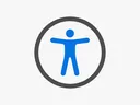 Universal Access Icon (Stylized figure of a person in a circle)